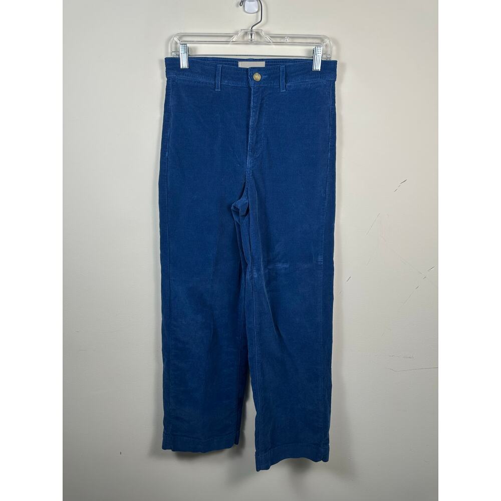 Everlane Baby Cord Relaxed Straight Blue Pants Size 6 EUC